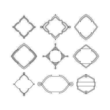 Set of 9 Stylish Line Iinsignias