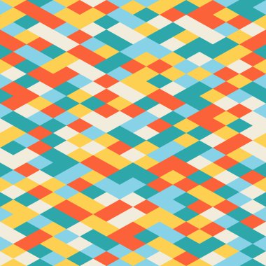 Soyut renkli geometrik dikişsiz desen