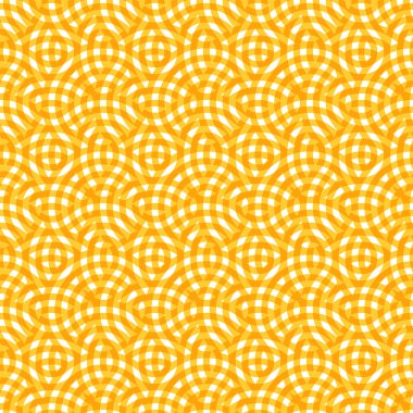 Abstract Yellow Seamless Pattern with Round Circles