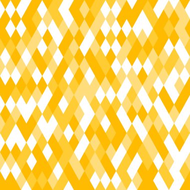 Yellow Seamless Pattern with Random Colored Mosaic