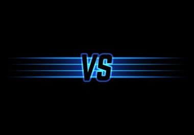 Blue Neon Versus Logo