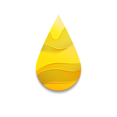 Yellow Oil Drop with Waves