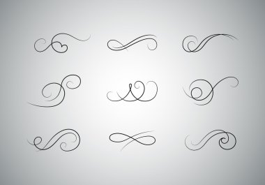 Vector Calligraphic Flourishes clipart