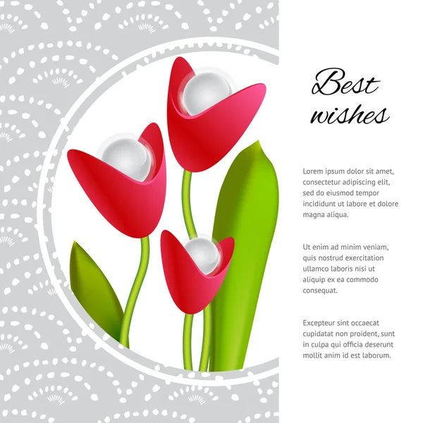 Bouquet futuriste des tulipes . — Image vectorielle