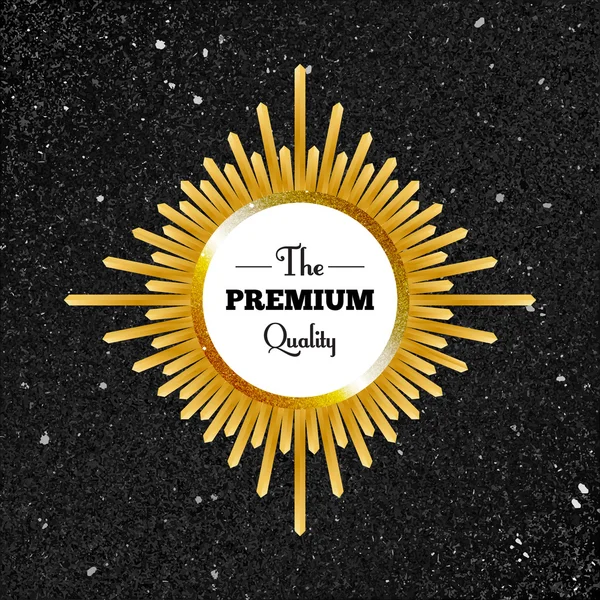 Premium quality gold label — Stock Vector