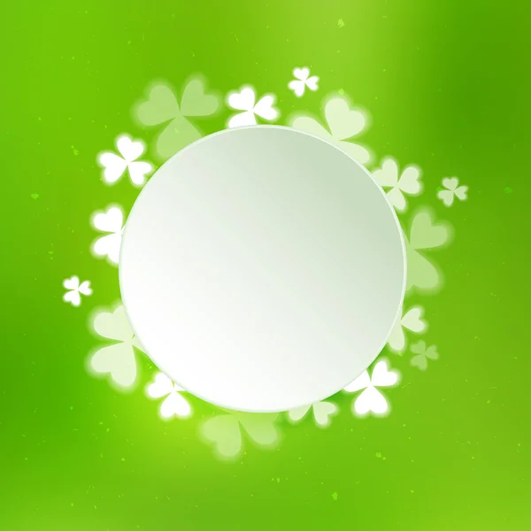 Abstrakte grüne Hintergrund mit Kleeblättern. — Stockvektor