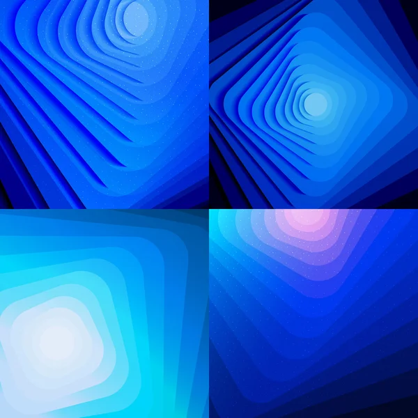 Set of blue abstract shiny backgrounds. — Stockový vektor