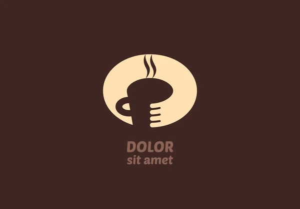 Vektör kahve ve çay dükkanı logo fikri. — Stok Vektör