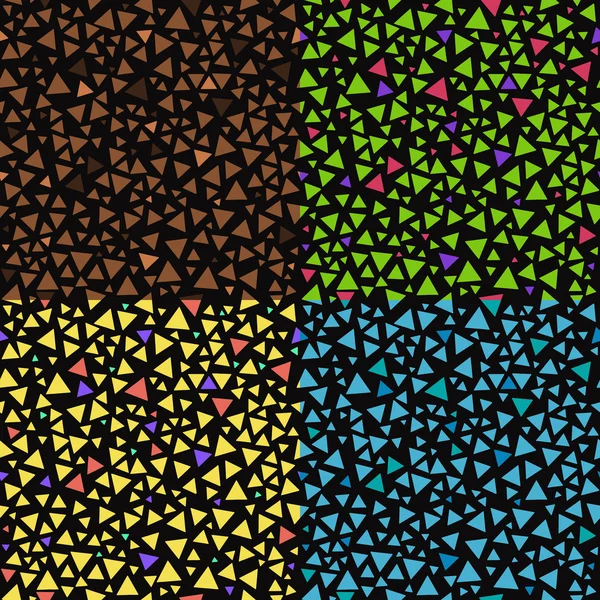 Set of triangle seamless patterns — ストックベクタ