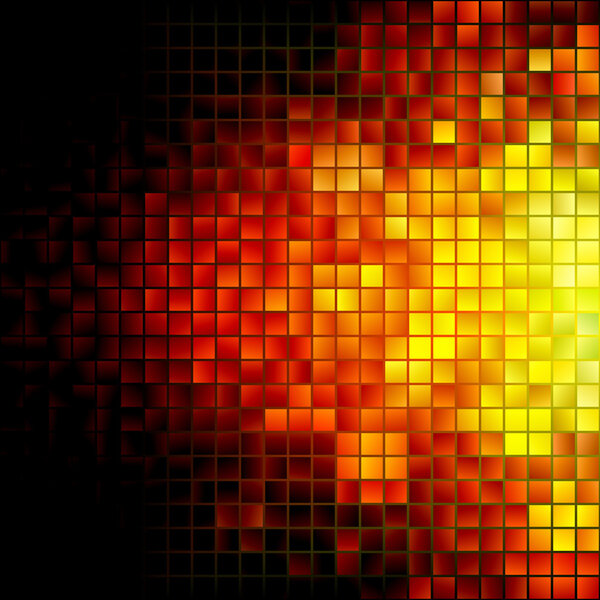 Abstract Explosion Mosaic Illustration