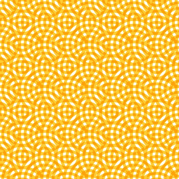 Modèle abstrait sans couture jaune avec des cercles ronds — Image vectorielle