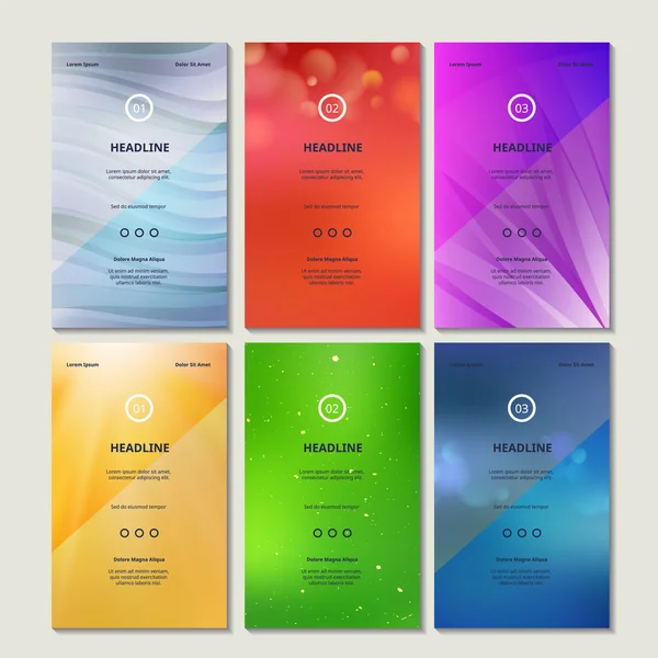 Set of Colorful Brochure Design Templates — Stockový vektor