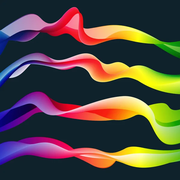 Abstract Colorful Rainbow Colored Waves — Διανυσματικό Αρχείο