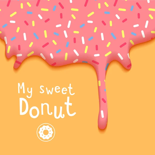 My Sweet Donut Vector Illustration — Stock Vector