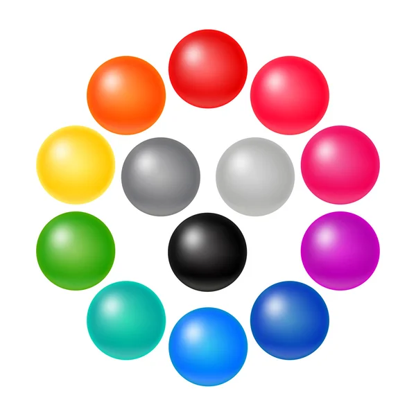 Birçok renkli balon seti — Stok Vektör
