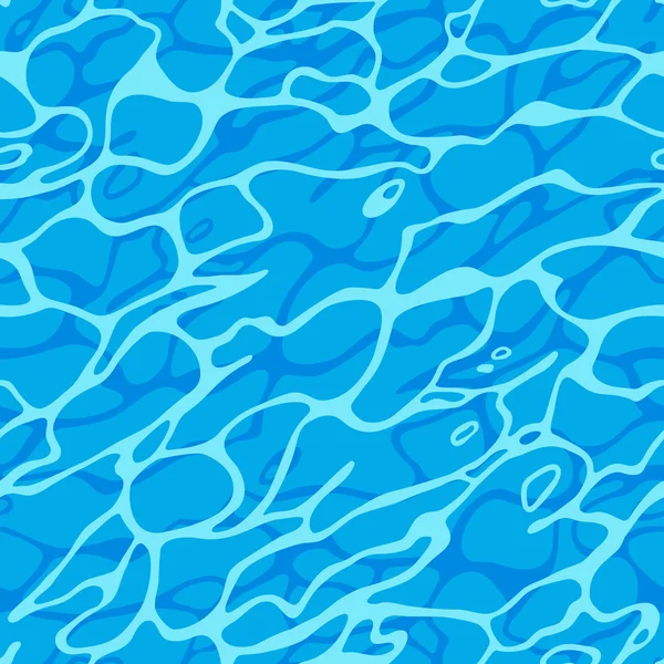 Azurblau glänzende Wasseroberfläche nahtloses Muster — Stockvektor