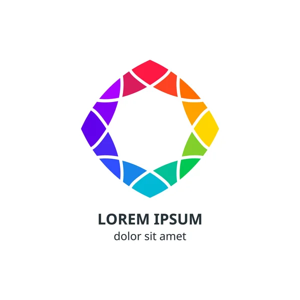 Colorful Geometric Corporate Logo Design — Stok Vektör