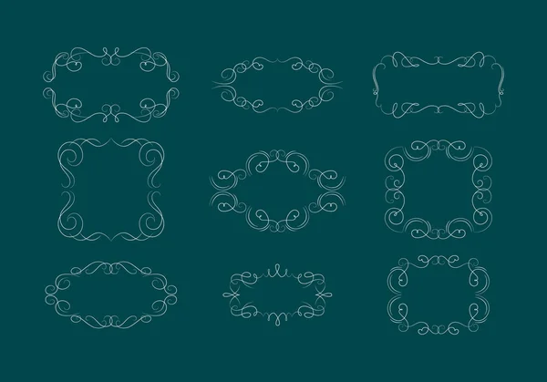 Elegant Vector Classic Ornamental Frames — Stock Vector