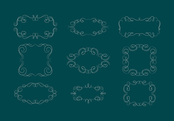 Элегантные векторные классические декоративные рамки
