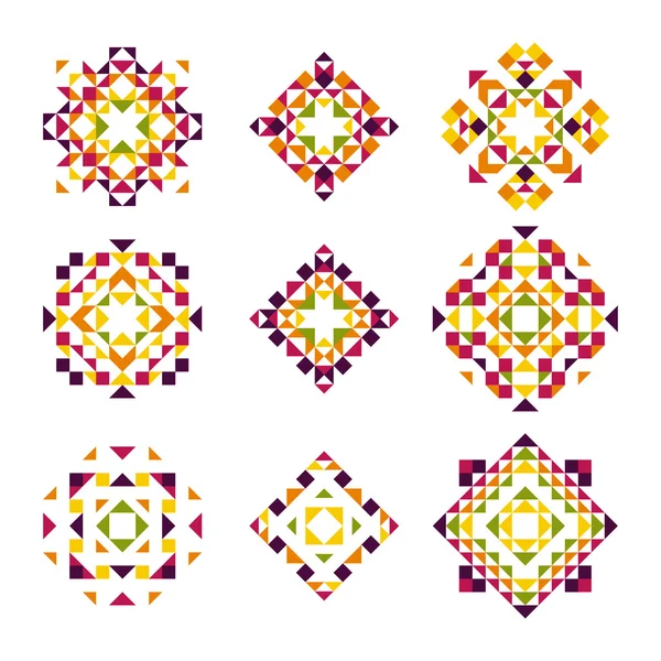 Vector Collection of Geometric Decorative Elements — Stock Vector