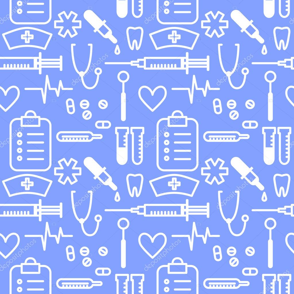 vector medical seamless pattern