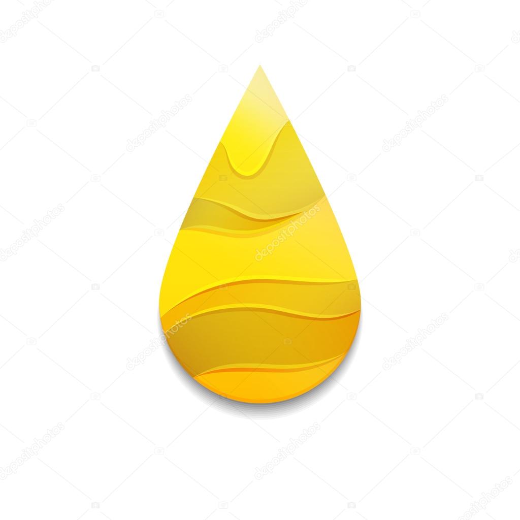 Yellow Oil Drop with Waves
