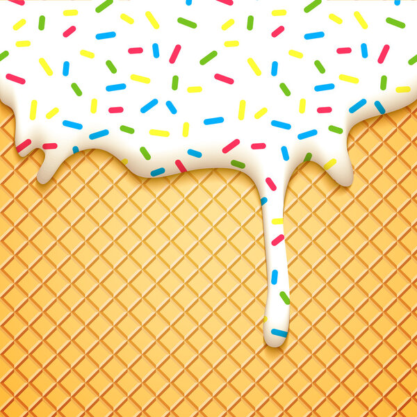 Вафельный торт с глазурью
