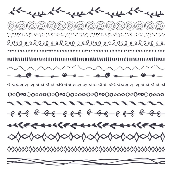 Hand Drawn Ink Brushes — Stock Vector