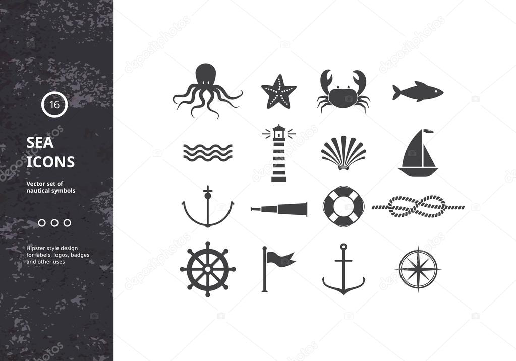 Vector Set of Nautical Icons.