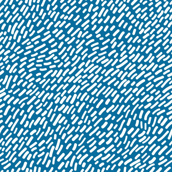 Vector Seamless mönster med vita Doodles på blå bakgrund — Stock vektor