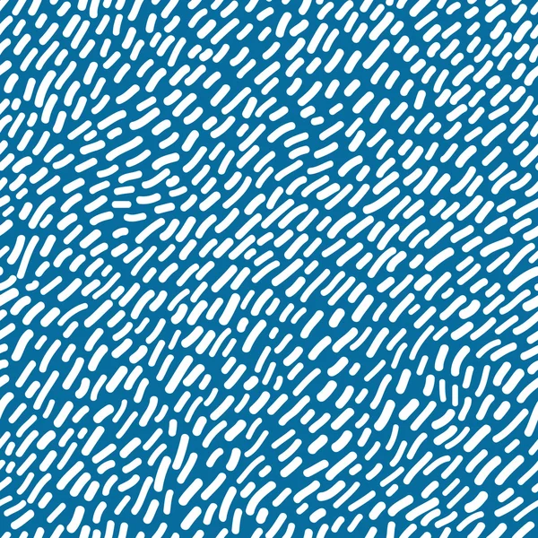 De naadloze patroon vector met witte Doodles op blauwe achtergrond — Stockvector