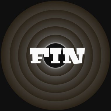 Vektör retro film sonu