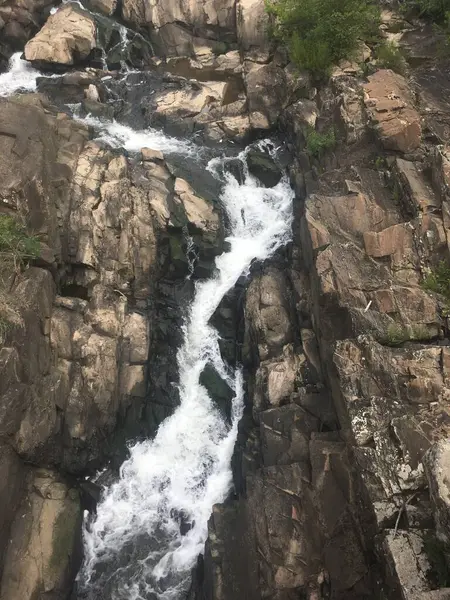 Řeka Potomac Severovýchodně Létě Národním Parku Great Falls — Stock fotografie