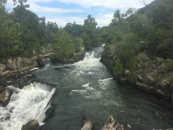 Řeka Potomac Severovýchodně Létě Národním Parku Great Falls — Stock fotografie