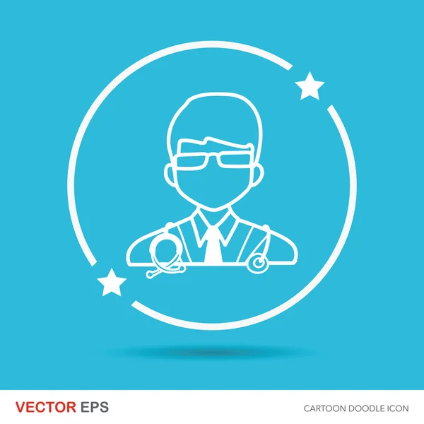 Bolo doodle vector — Vetor de Stock