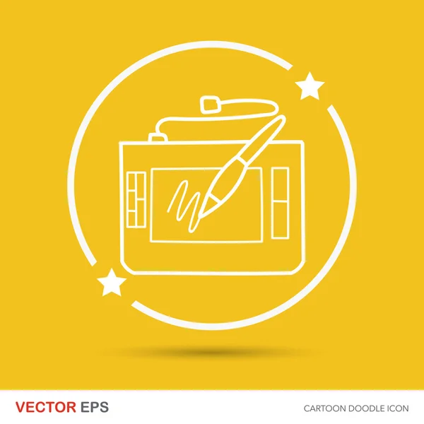 Pintura vetor doodle — Vetor de Stock