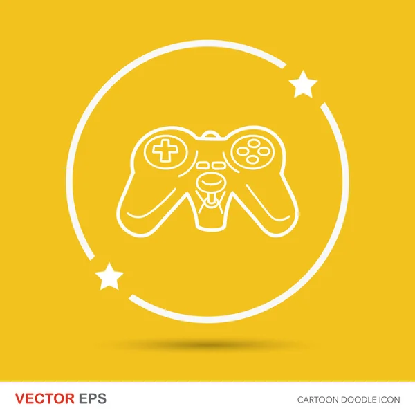 Controlador de juego doodle — Vector de stock