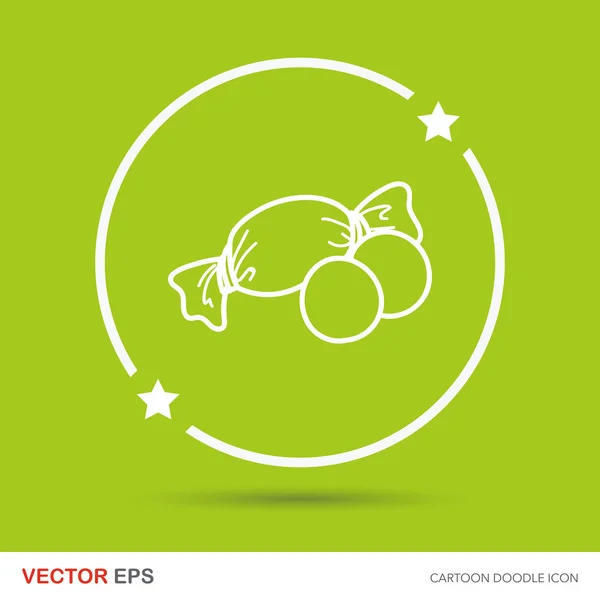 Camarones doodle vector — Vector de stock