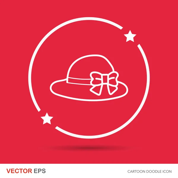 Sun-hat color doodle — Stock Vector
