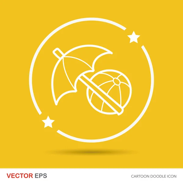 Carne doodle vector — Vector de stock