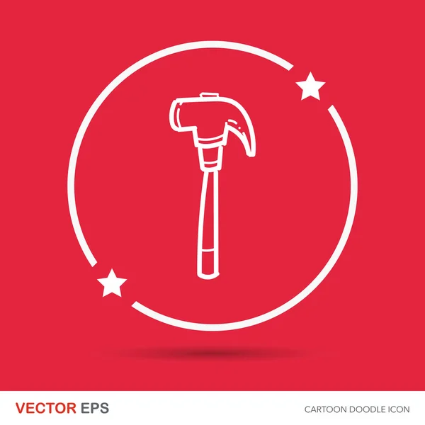 Hammer color doodle — Stock Vector