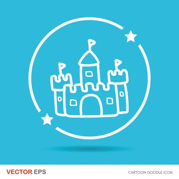 Doodle da cor do castelo — Vetor de Stock