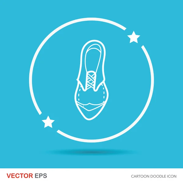 Sapatos de salto alto cor doodle — Vetor de Stock