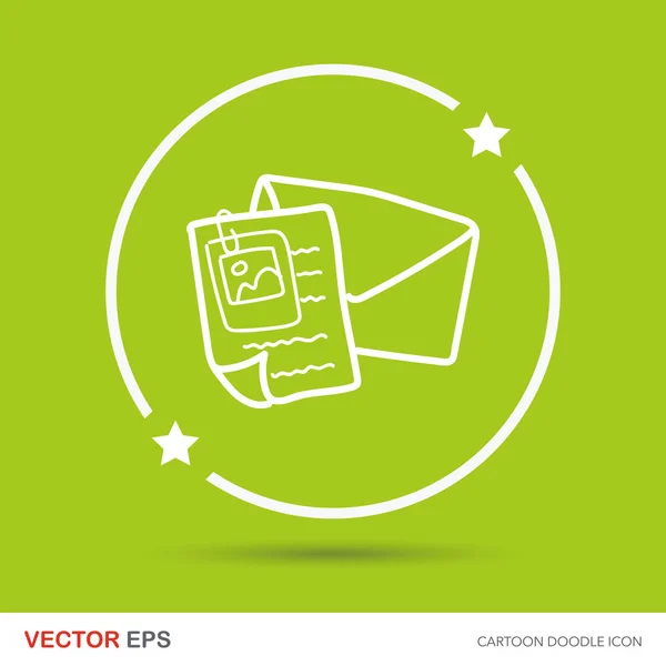 Garabato de color de correo — Vector de stock