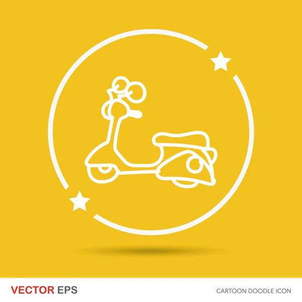 Doodle cor da motocicleta —  Vetores de Stock