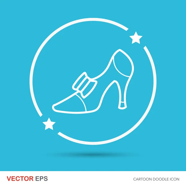 Zapatos de tacón alto color garabato — Vector de stock