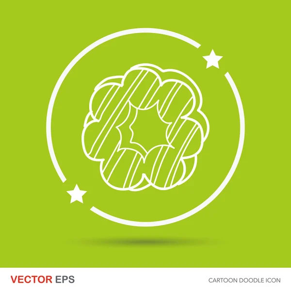 Carne doodle vector — Vector de stock