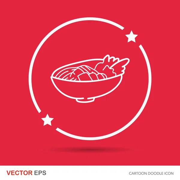 Wurst Doodle Vektor — Stockvektor