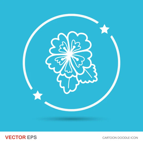 Flower color doodle — Stock Vector