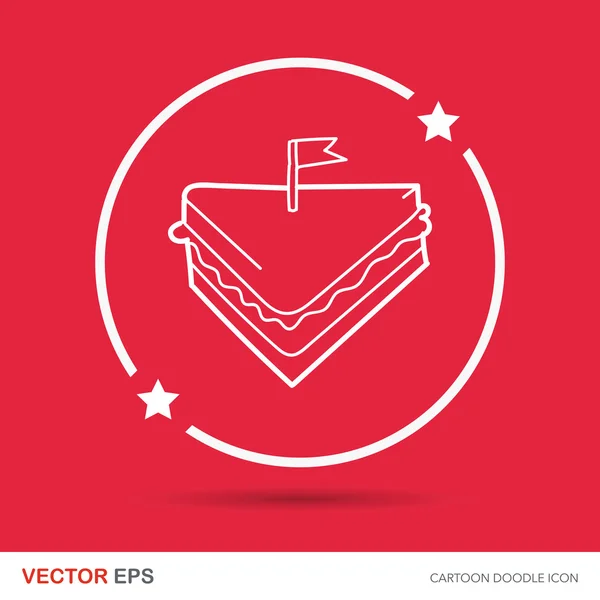 Sausage doodle vector — Stock Vector